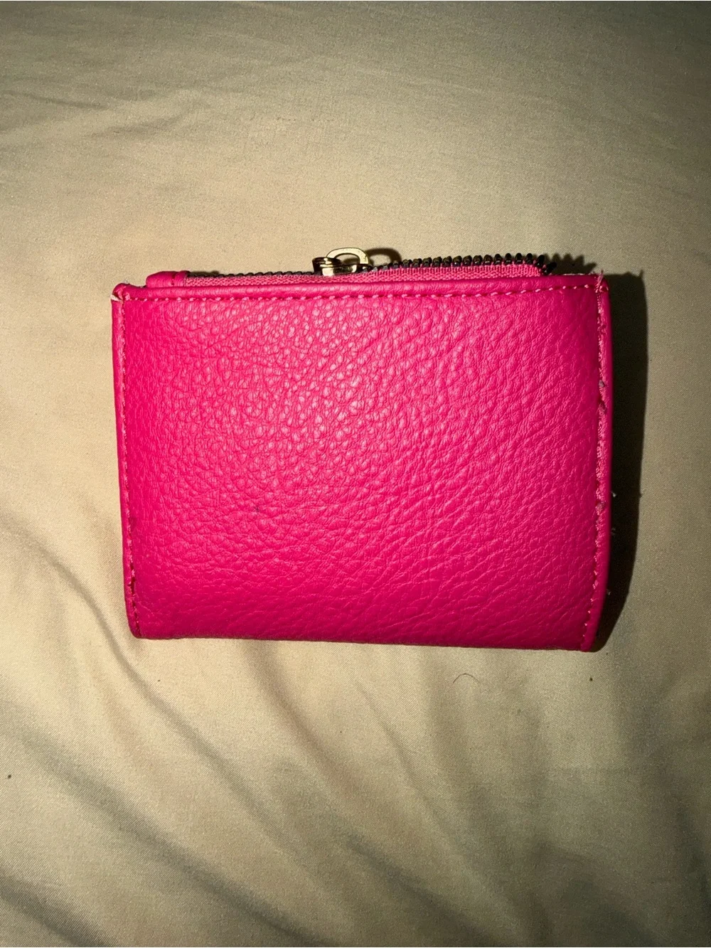 Juicy Couture Neon Pink Rhinestone Logo Zip Pouch
